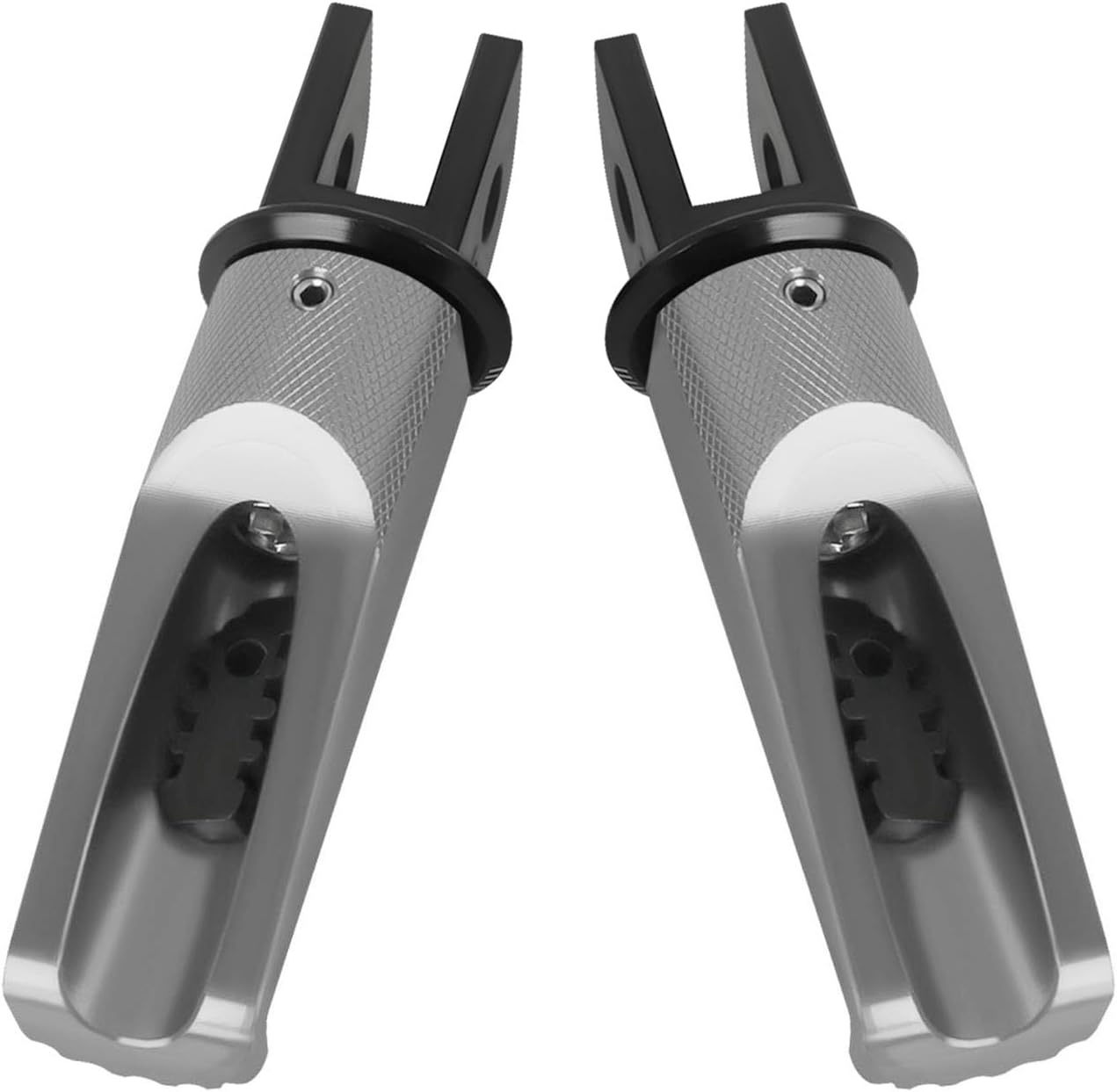 Motorcycle Footpegs Front Passenger Foot Pegs Replacement for Yamaha FJR1300A/AS 2013-2019 FZ6 2004-2008 SCR953 2017-2020 XJ6 2009-2016 XSR700/XSR900/MT07/MT09 Foot Rests Pedal (titanium)