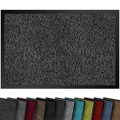 comflor Hochwertige Fußmatte Anthrazit 90x150 groß für Innen &...