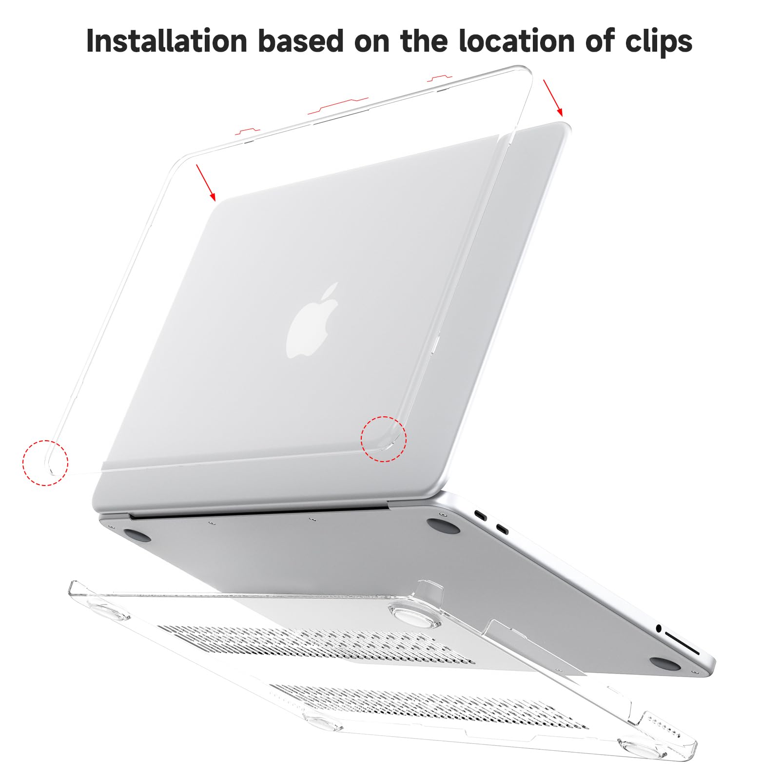 Coque Compatible MacBook Neo A18 Pro A3404 13 Pouces 2026, Étui Protection Rigide Brillante Transparente