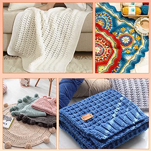 Image of Aeelike 35pcs Tunisian Crochet Hook Set, 11pcs Aluminum Crochet Hooks B-L Afghan Long Needles Crocheting Set with Drawstring Bag Accessories