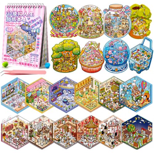 Image of PATPAT Stickers for Kids Activity 100 Sheets 3D Stickers Set for Girls