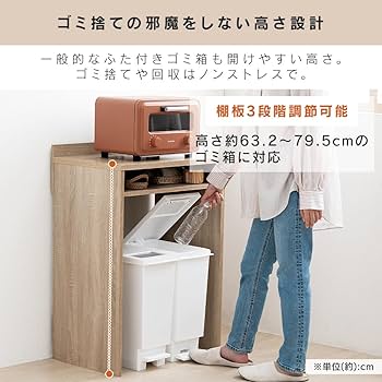 Amazon.co.jp: アイリスオーヤマ ゴミ箱上ラック ゴミ箱 上収納