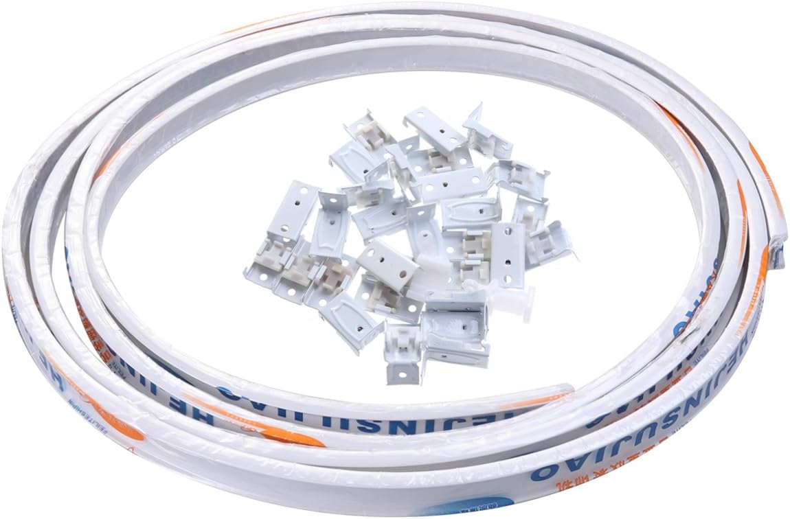 IMIKEYA Flexible Bendable Curtain Track Ceiling Drapery System for Showers and Room Dividers Easy Installation Wall Mount Accessories Included