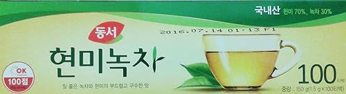 Miniatura 2 de Dong Suh - Té verde coreano de arroz integral, paquete de 1 (100 bolsas)