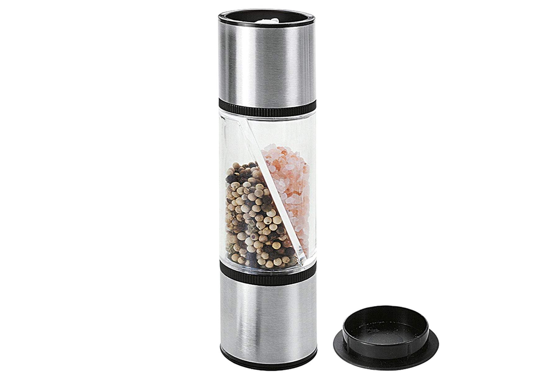 Metaltex 252808010 Duo Stainless Steel Salt and Spice Mill