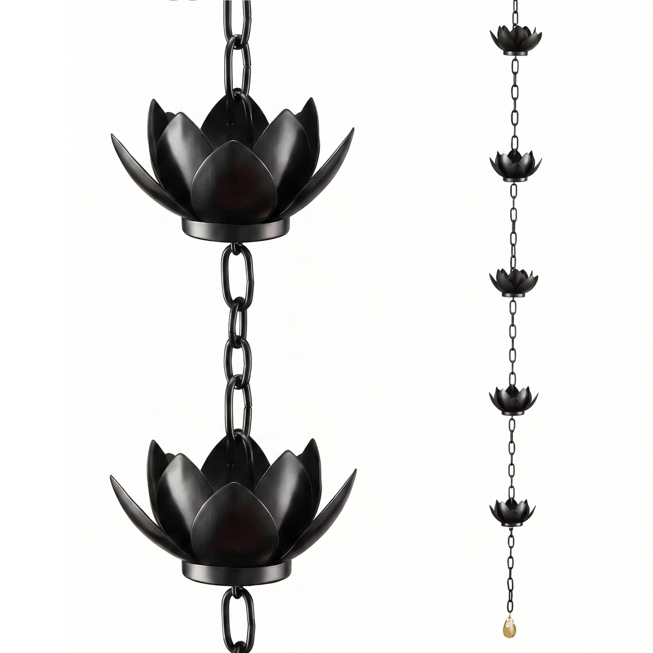 Cadena de lluvia decorativa para relajarse en el porche durante días lluviosos