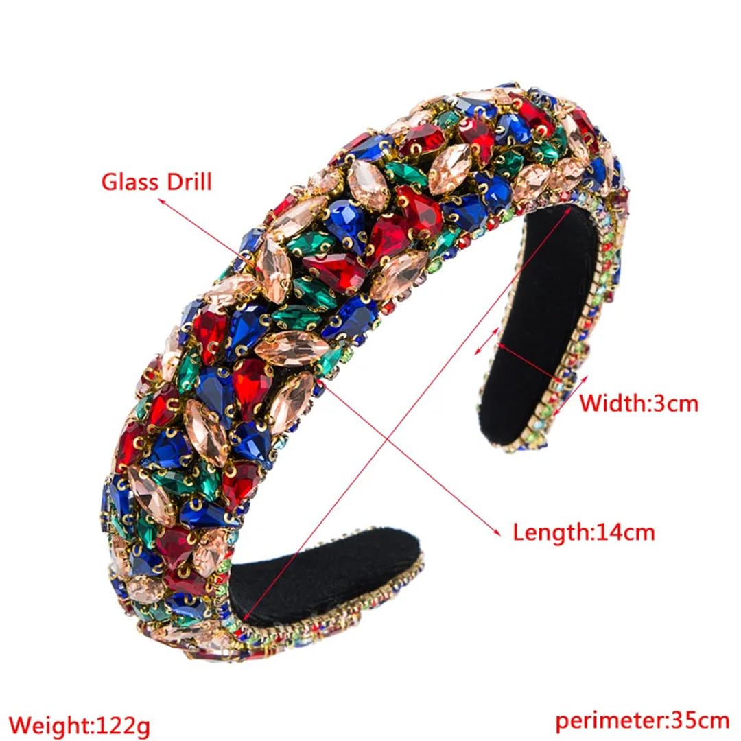 Lussuoso cerchietto da donna in spugna con diamanti scintillanti, accessori per capelli barocchi