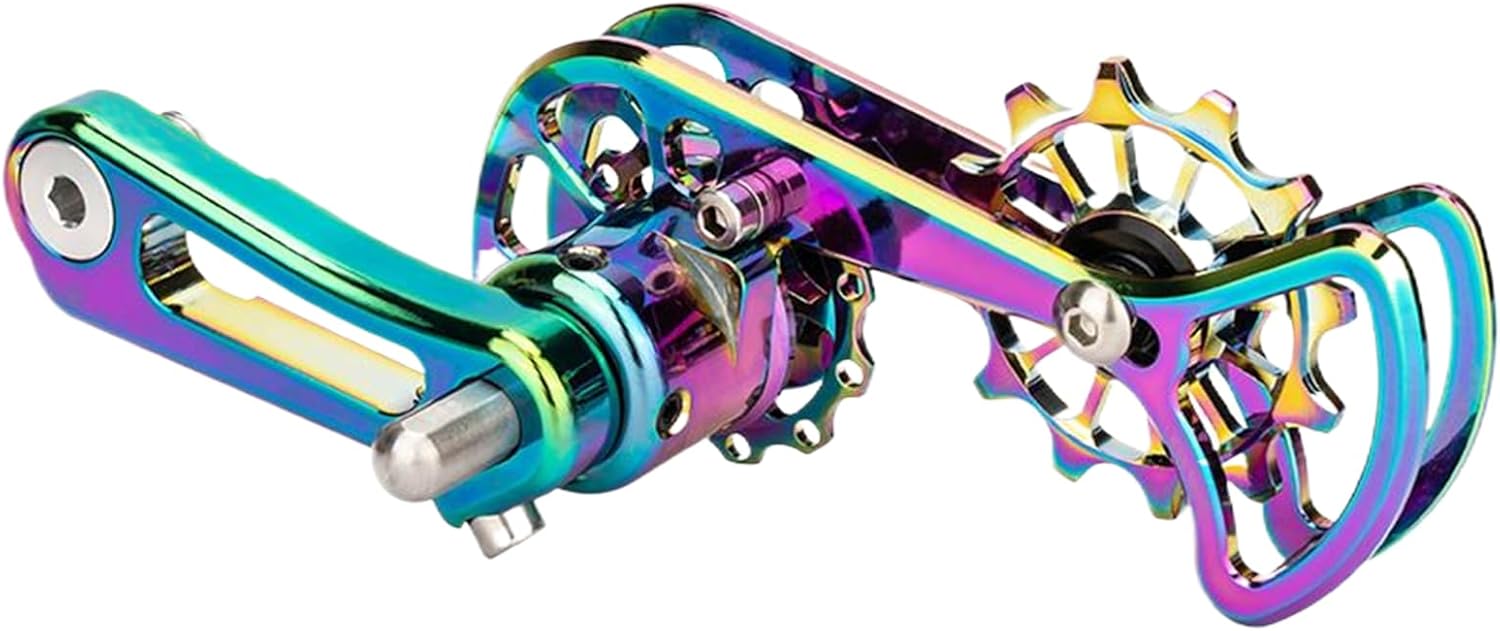 Chain Guide, Single-Speed Compatible, Black, Mountain Bike Tensioner, Chain Alignment Device, Adjustable Design, for Road, Mountain, City, Street, Competition, Outdoor, Parking