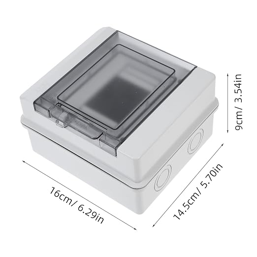 Caja Distribución Resistente al Agua Diseño Compacto con Cubierta miniatura 2