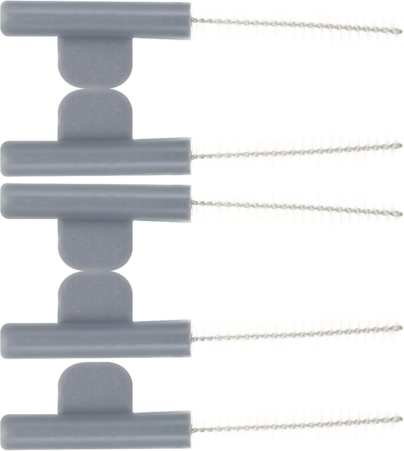 5pcs Hearing Aid Tube Cleaner Set with Non-Slip Handle, Comfortable to Hold Abs and Nylon Hearing-aid Maintenance Brushes for Convenient Cleaning of Hearing Amplifiers
