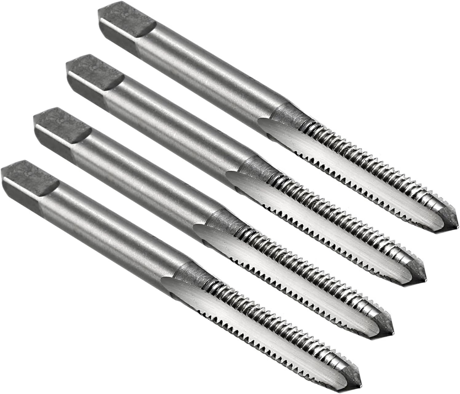 sourcing map 4pcs Metric Thread Taps M6 x 1 H2 High Speed Steel