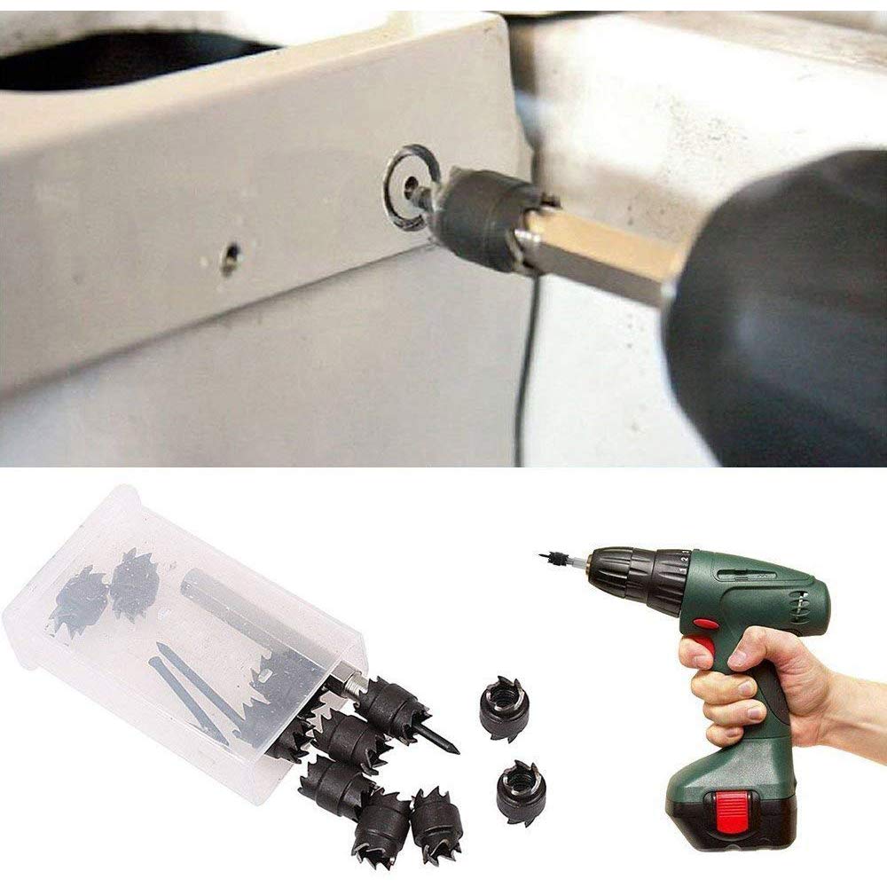 13-pack Rotary Spot Weld Cutter Sets, Double Sided, 3/8"HSS Spot WELD Snijder Remover Boor Bits, HEX Sheet Metalen Hole Cutter Remover, Voor Power Boor Spot Welding
