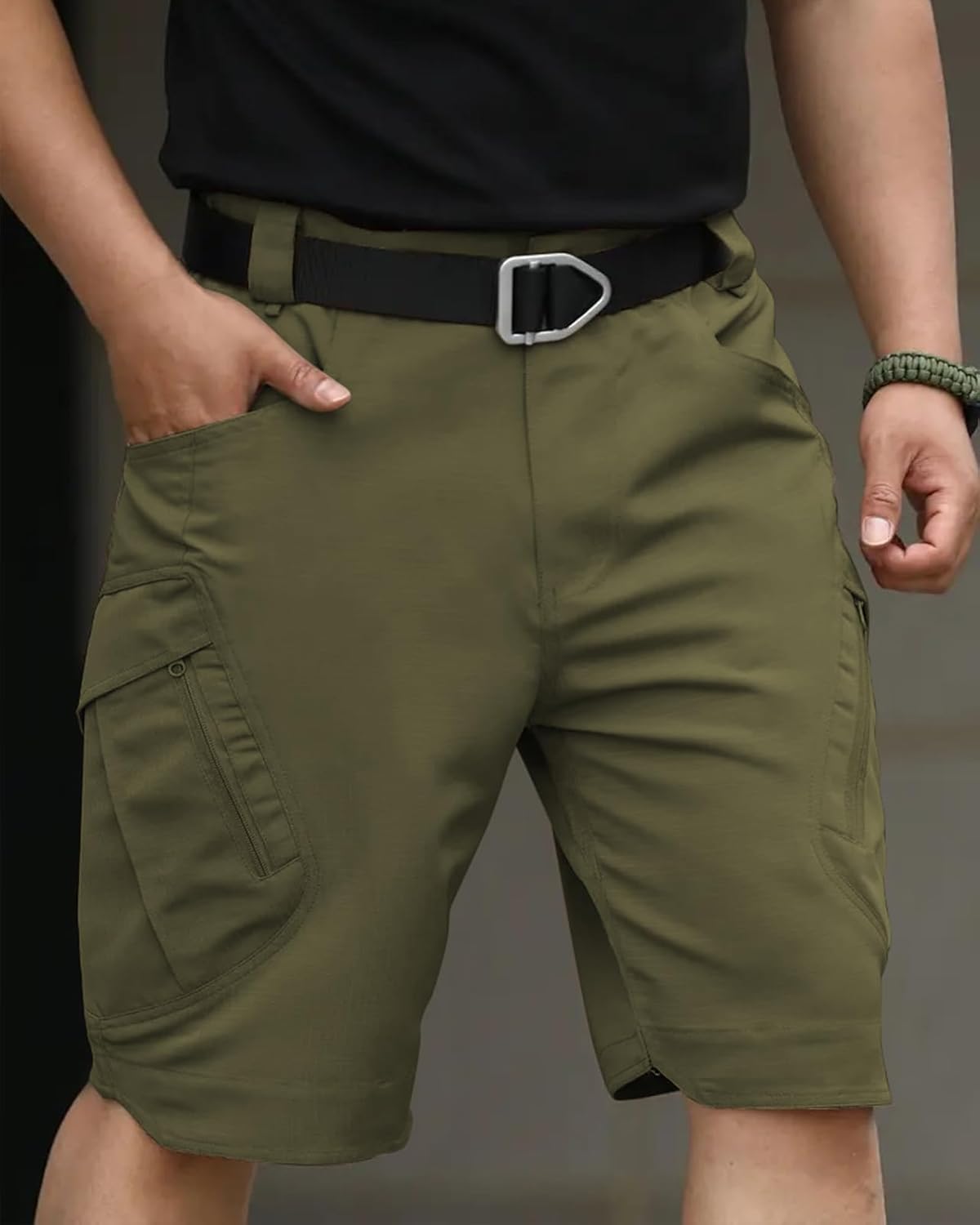 Mens Hiking Cargo Shorts Casual Tactical Waterproof Shorts for Work Golf Fishing with 6 Pockets(No Belt) - Image 3