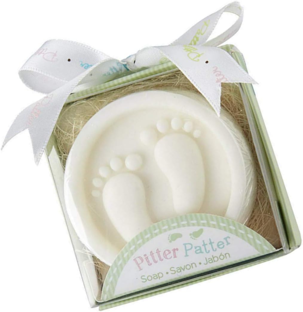 Pitter Patter Soap, Hostess Gift, Guest Gift, Party Souvenir, Party Favor or Decorations for Weddings, Bridal Showers, Baby Showers & More - 6 Units