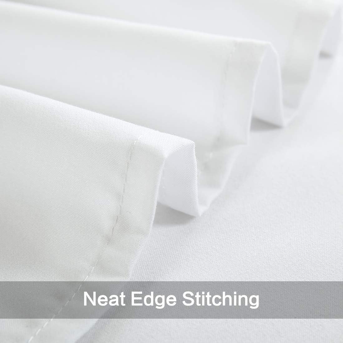 EDILLY Flat Sheets (6 Pack) - Super Soft Brushed Microfiber Bedding Sheets, Shrink and Wrinkle Resistant, Great for Home, Salons, Hotel and Hospital Use (White, Queen)