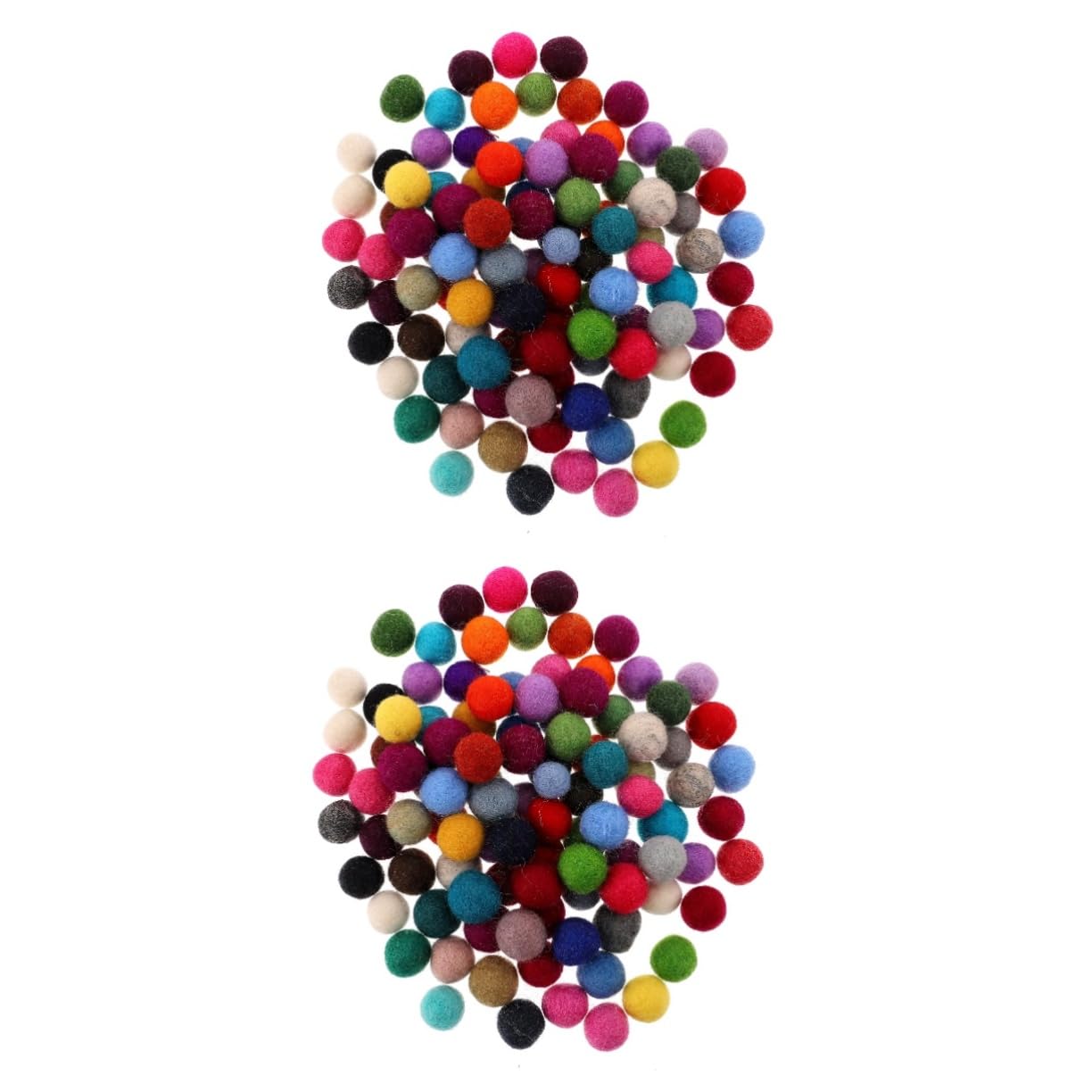 Boules de feutre laine multicolores pour embellir vos décorations de fête faites maison