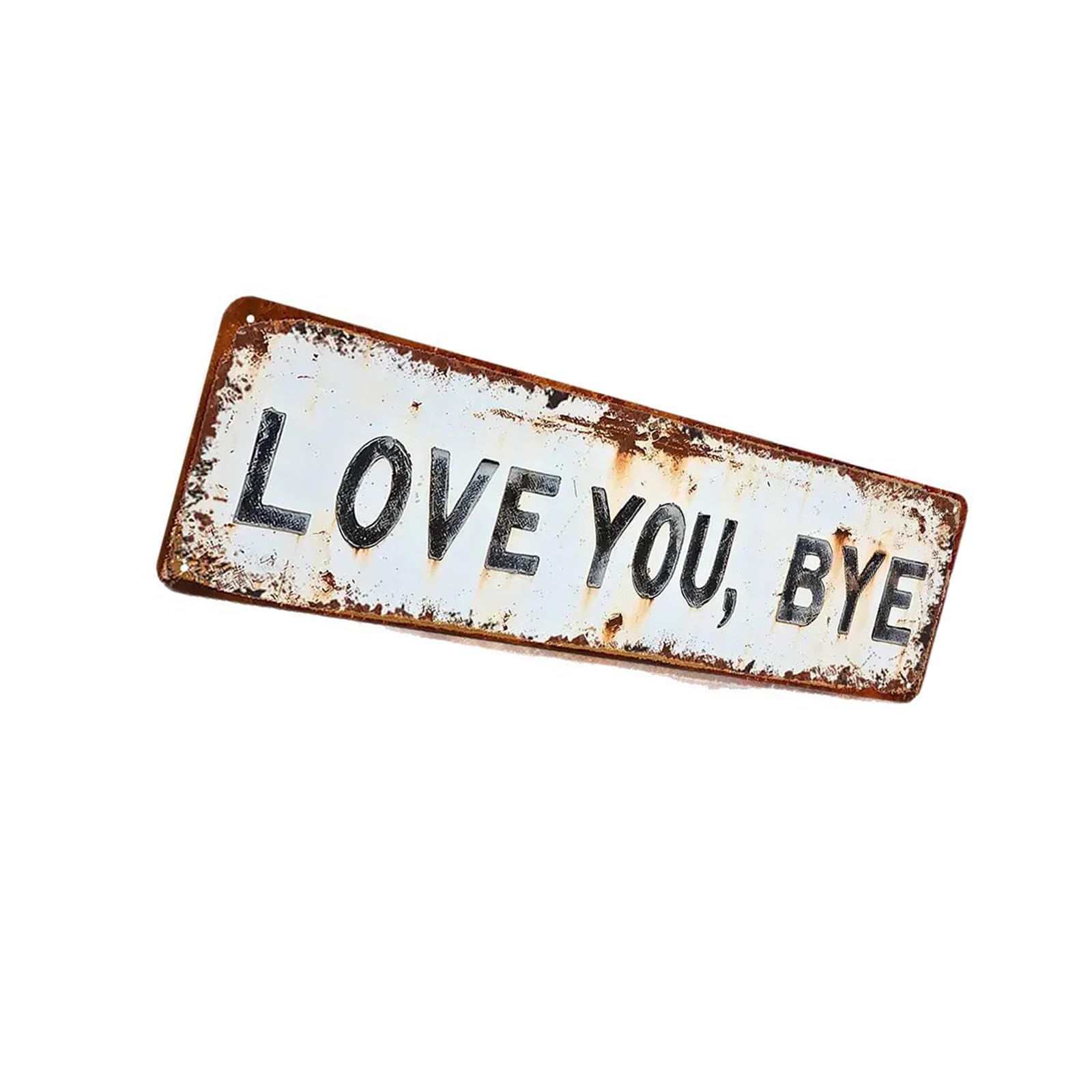 Love You Bye Vintage Metal Sign Wall Art Romantics Hanging Plaques for Entryway or Hallway Enhancing Home Ambiances Gift Expressing Love Plaques