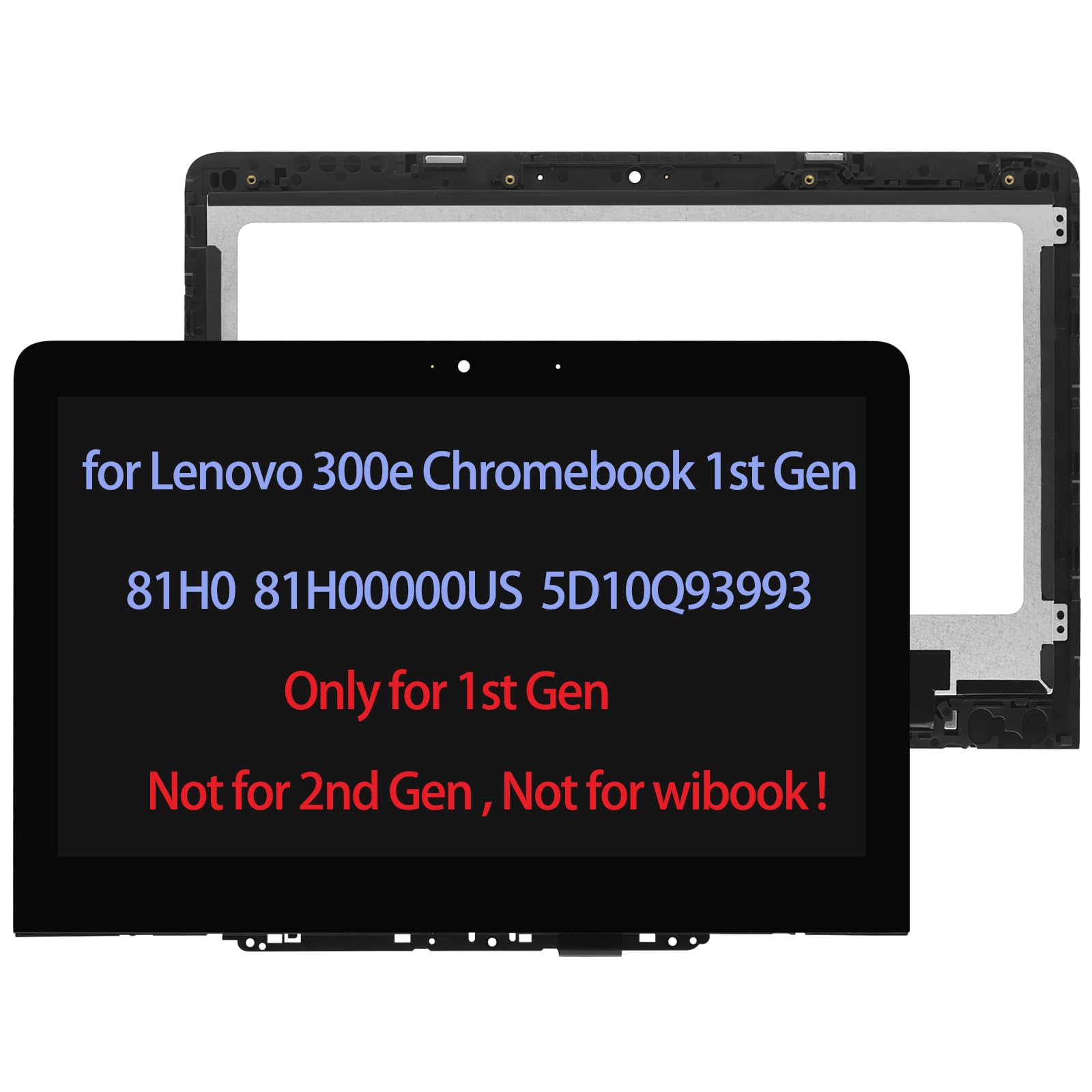 Original New Screen Replacement for Lenovo 300e Chromebook 1st Gen 81H0 81H00000US 5D10Q93993 LCD Touch Screen Display Digitizer Assembly