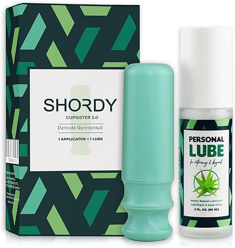 SHORDY Herramienta aplicadora 2.0 con lubricante para copas menstruales, fácil de insertar, juego de aplicador de copa menstrual reutilizable para