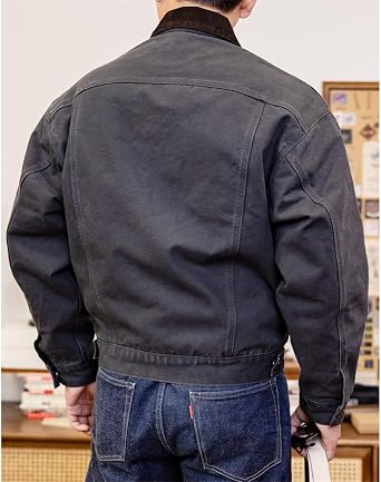 Red Tornado Blanket Lined Canvas Trucker Jacket