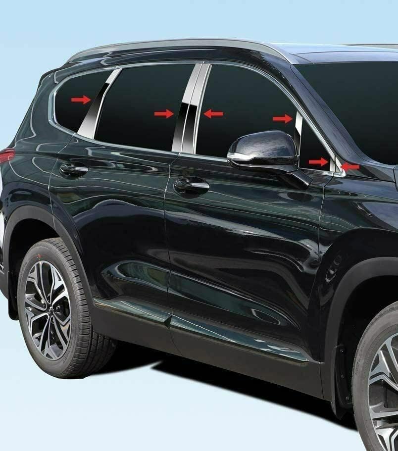 Pillar Post for 2019-2023 Hyundai Santa Fe (Stainless Steel) (6 Piece)