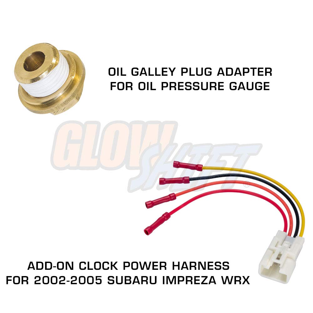 GlowShift Gauge Package Compatible with Subaru Impreza WRX STI 2002