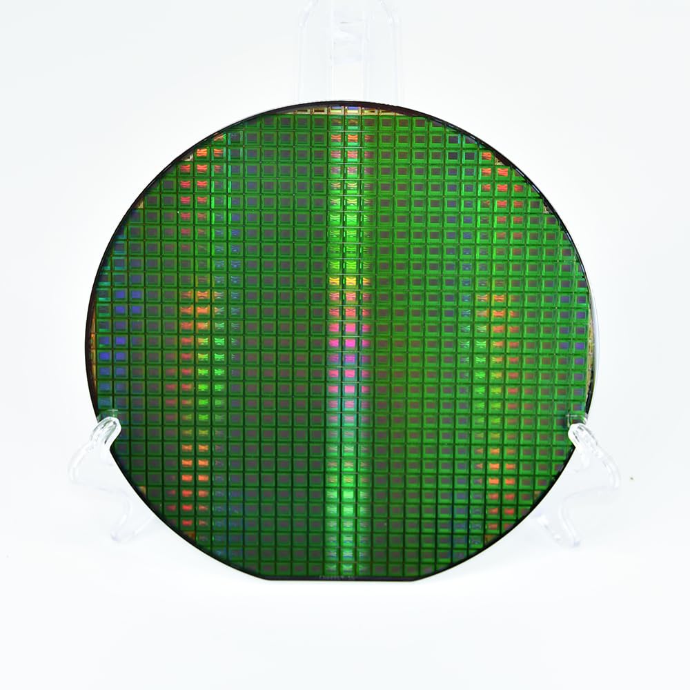 8-inch Green Silicon Wafer, Integrated Circuit IC Chips, Part # 803 semiconductor Integrated Circuit for Exhibition, Teaching