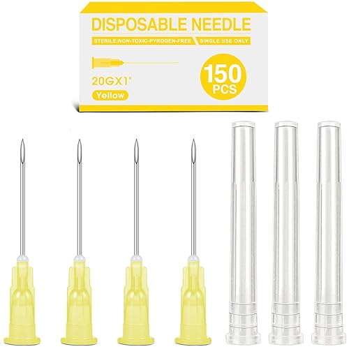 Paquete de 150 unidades de cerradura Luer de 20 Ga de 1 pulgada, accesorios de laboratorio, accesorios de dispensación industrial, empaquetados