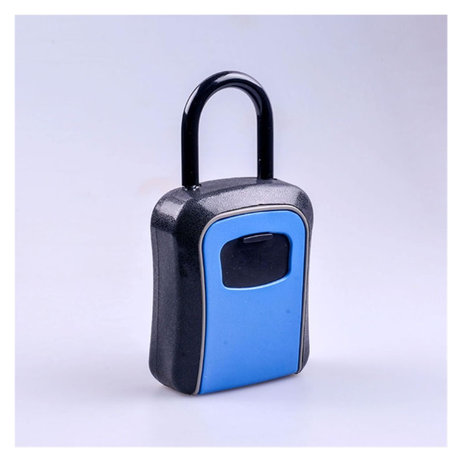 Safe Box, Metal Password Key Box Outdoor Safe Lock Decoration Code Storage Wall Mounted(Blue Alloy)