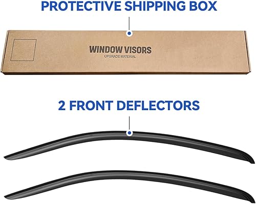 Miniatura 410 de Visores protectores de lluvia para ventana, deflectores de viento de canal exterior