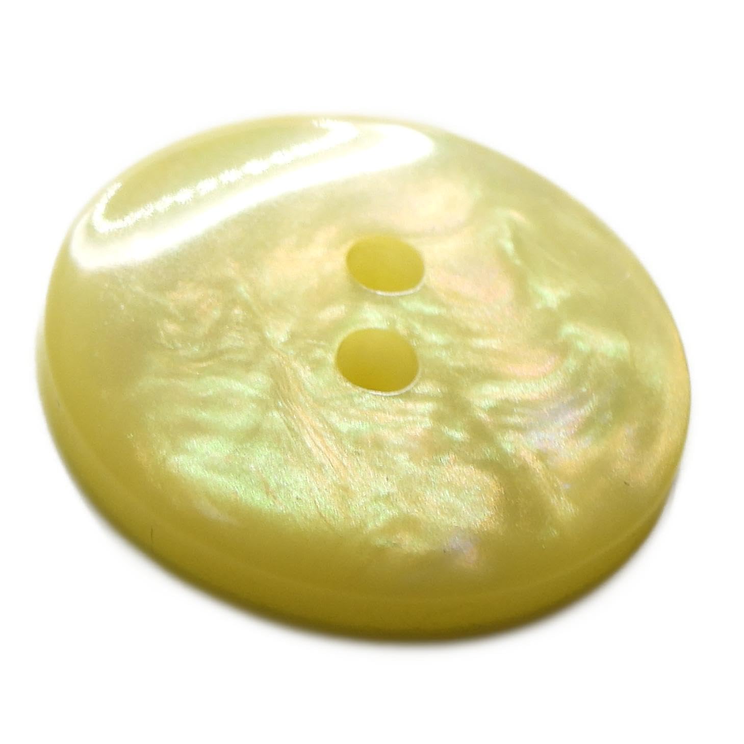 20mm Pearlised Buttons Faux Glimmer Shiny Clothes 20 Colours Buy 2 4 Or 8 208D, 083 Craem Yellow, 8