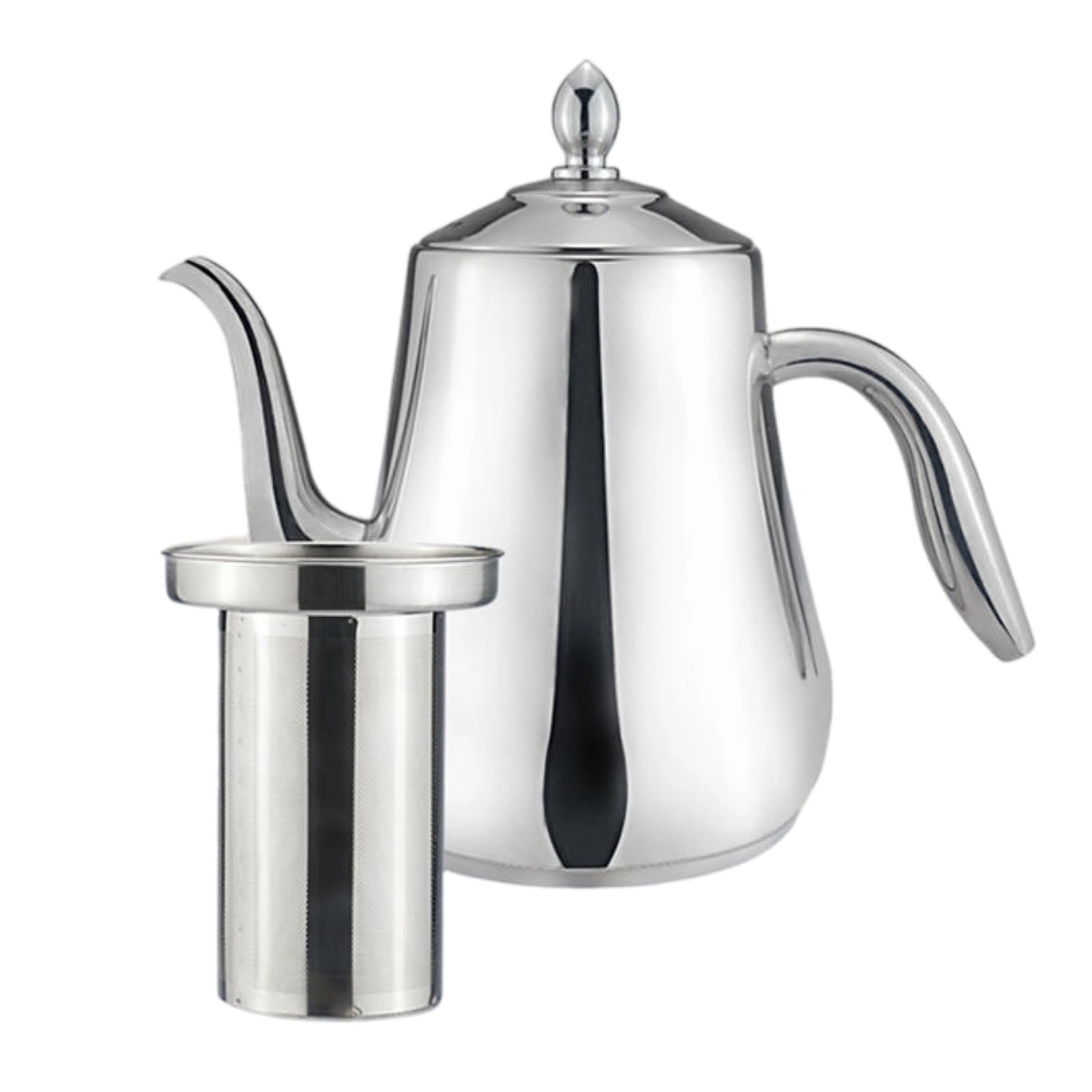 Tetera con Cuello Cisne Antioxidante Hervidor con Filtro Menaje para Cocina, 1550ml