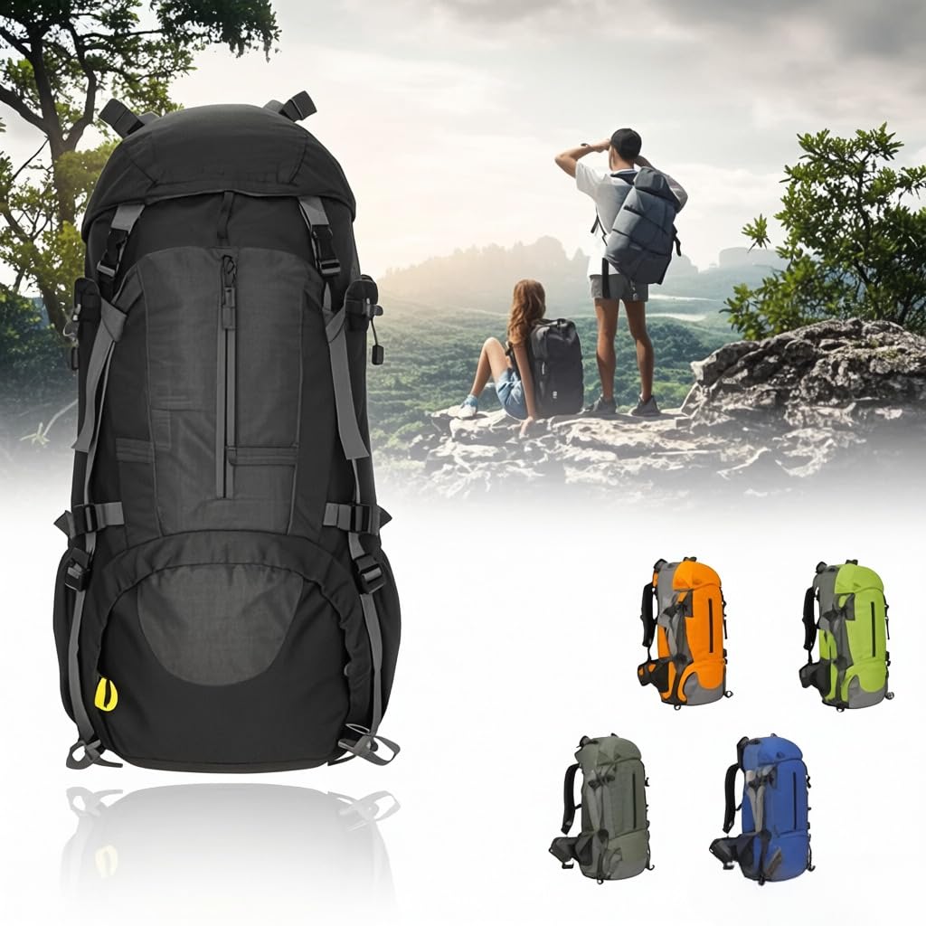 50L Wassersport Wandern Camping Reiserucksack Bergsteigen Rucksackreisen Trekking Rucksack mit Regenschutz