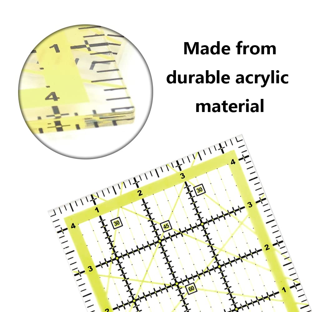 Acrylic Quilters Ruler Fabric Cutting Ruler Square Sewing Ruler with