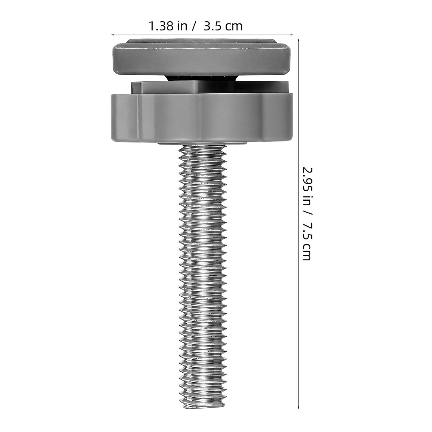 BESPORTBLE Gate Threaded Spindle Rod Replacement Parts Kit for Pressure Mounted Pet and Safety Gates, 4pcs Gray Screws with Nuts for Indoor Door and Stair Installation