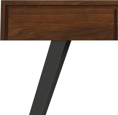 Miniatura 161 de SIMPLIHOME Lowry - Mesa auxiliar cuadrada de madera de acacia maciza y metal, de 22 pulgadas de ancho, moderna, industrial en marrón envejecido café