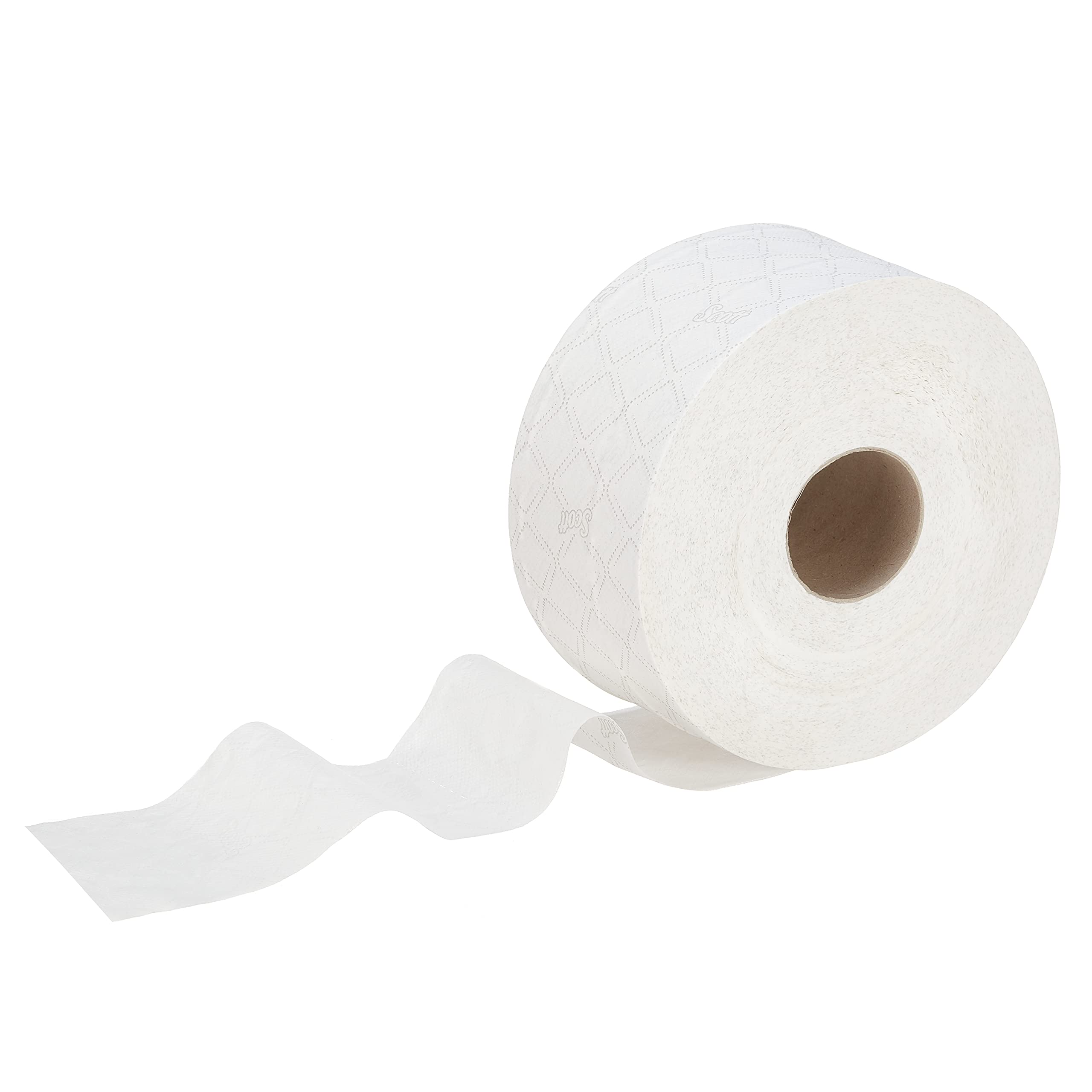Scott Essential 8615, Maxi rotolo di Carta Igienica, Carta Igienica a 2 Veli, 12 Rotoli x 500 Fogli di Carta Igienica Bianchi, 2.400 m