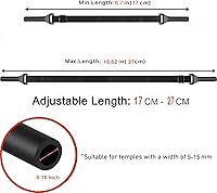 Vista 4 de KSACLE Correa ajustable para gafas, paquete de 4 correas para lentes sin cola, retenedor de gafas de cuerda de ajuste universal, lentes de sol