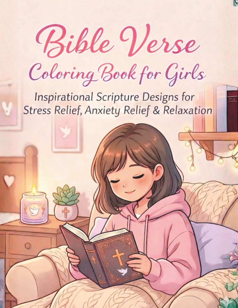 Bible Verse Coloring Book for Girls: Inspirational Scripture Designs for Stress Relief, Anxiety Relief & Relaxation