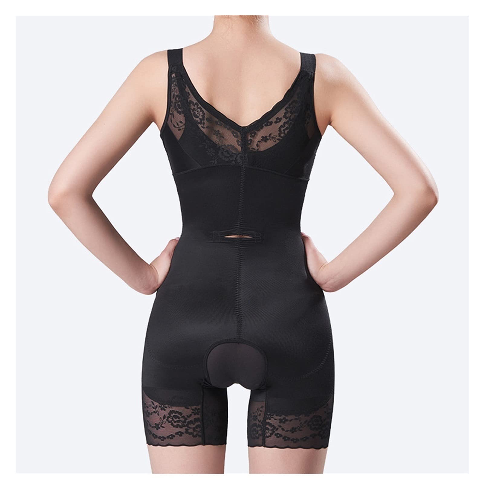 Faja Moldeadora Cuerpo De Compresión Warm Palace Shapewear Open Busto Sin Costuras Body para Mujeres Postparto Postcirugía Fajas (Color : Black, Size : L)