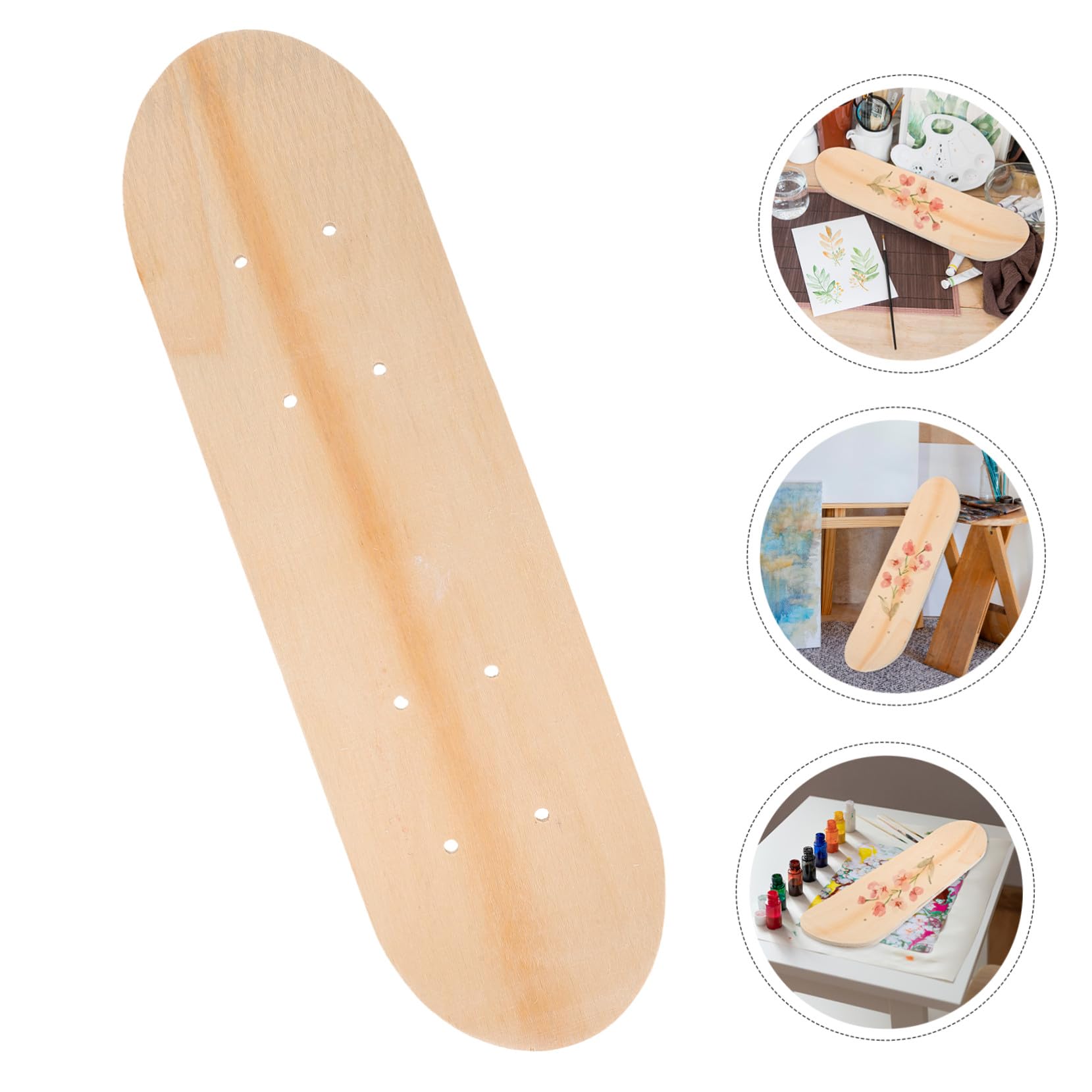 3 Skateboard Vuota in Legno Strati per DIY Personalizzabile per Pittura Graffiti e Fai Te Ragazzi Ragazze