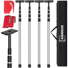 10FT Dust Barrier Poles Kit,Spring Retractable Zipper Wall Poles