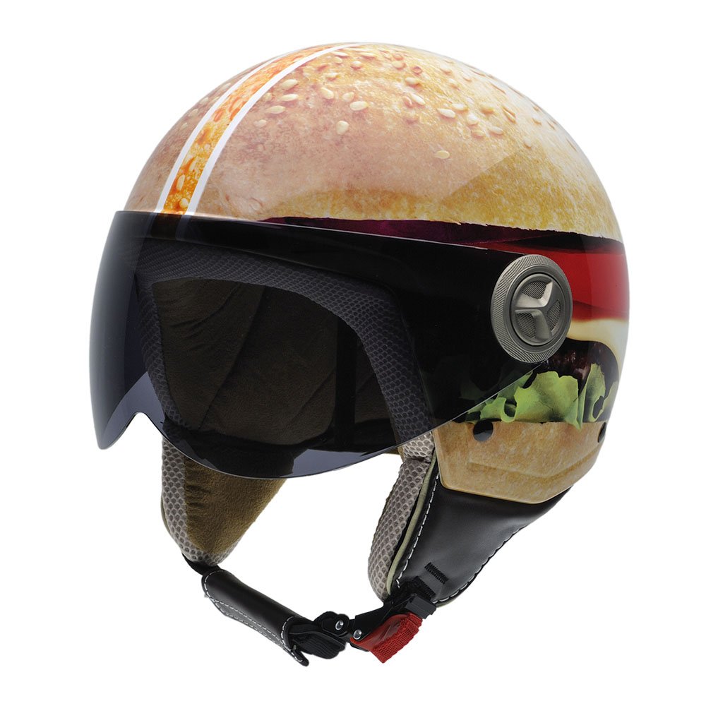 NZI 3D Vintage II Open Face Motorcycle Helmet — view 7