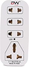 3 + 1 Multiplug with LED Indicator, 4 Universal sockets Beige_Pack of 1..