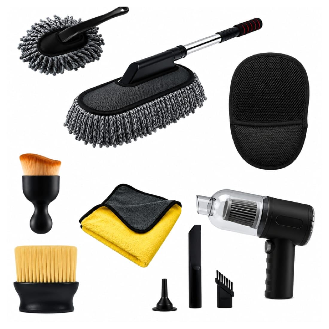 Premium Car Cleaning Kit | vacuum nozzle attachments for complete car cleanin Includes a handheld vacuum cleaner-picture-33