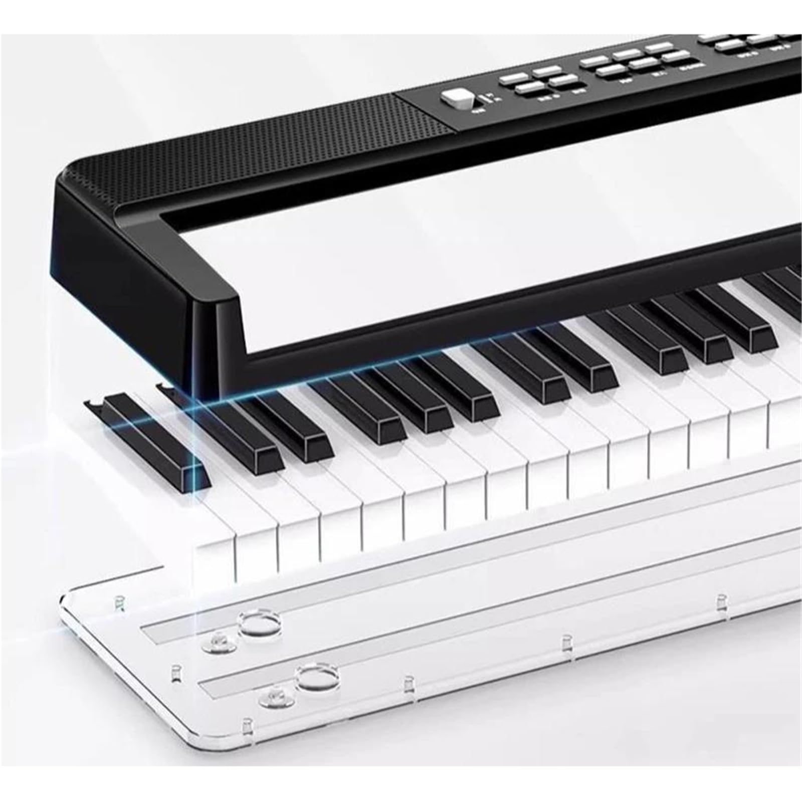 Tastiera Elettronica Professionale Pianoforte Elettrico Pieghevole Portatile 88 Tasti Per Principianti Adulti Strumenti A Tastiera Professionali Organo Elettronico(Black)