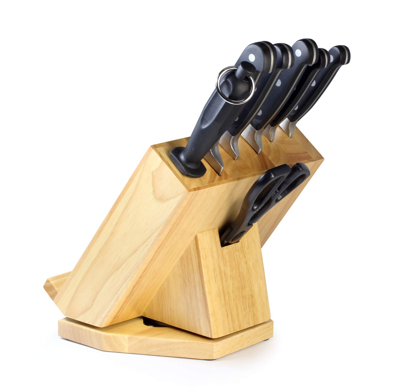 CS Kochsysteme Messerblock 056940 Schneidwaren, Edelstahl, 8-teilig, schwarz, 38 x 28,3 x 39,4 cm