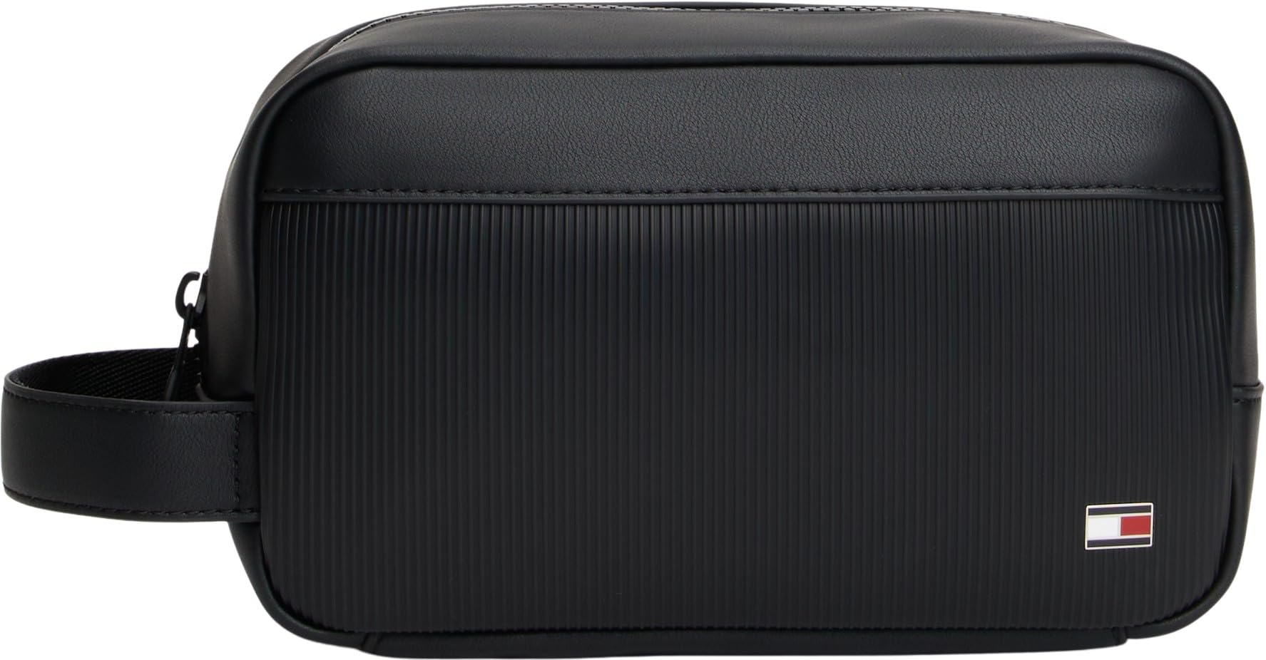 Tommy Hilfiger Men's TH FLAG WASHBAG AM0AM13949 Washbag, BLACK, One Size