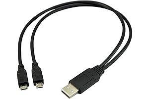 Kove Split Speaker Micro USB Splitter Charge Cable