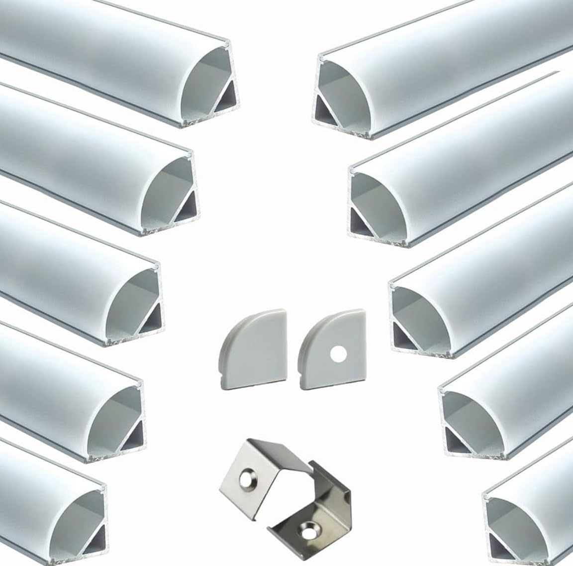 Trendy Illumina Corner LED Aluminium Profile Light | 16 mm Linear Channel for LED Strip | Premium Aluminium Housing | Without LED Strip | 1 Meter Length (Set of 5)-image-45
